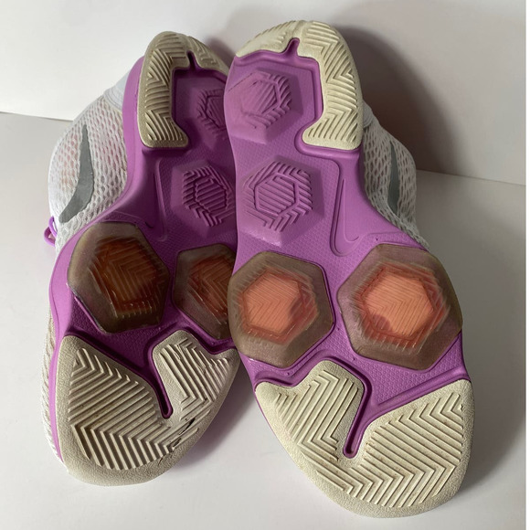 Nike Training Zoom Fit Sneakers Shoes Size 11 Womens White Purple Orange - Picture 10 of 11